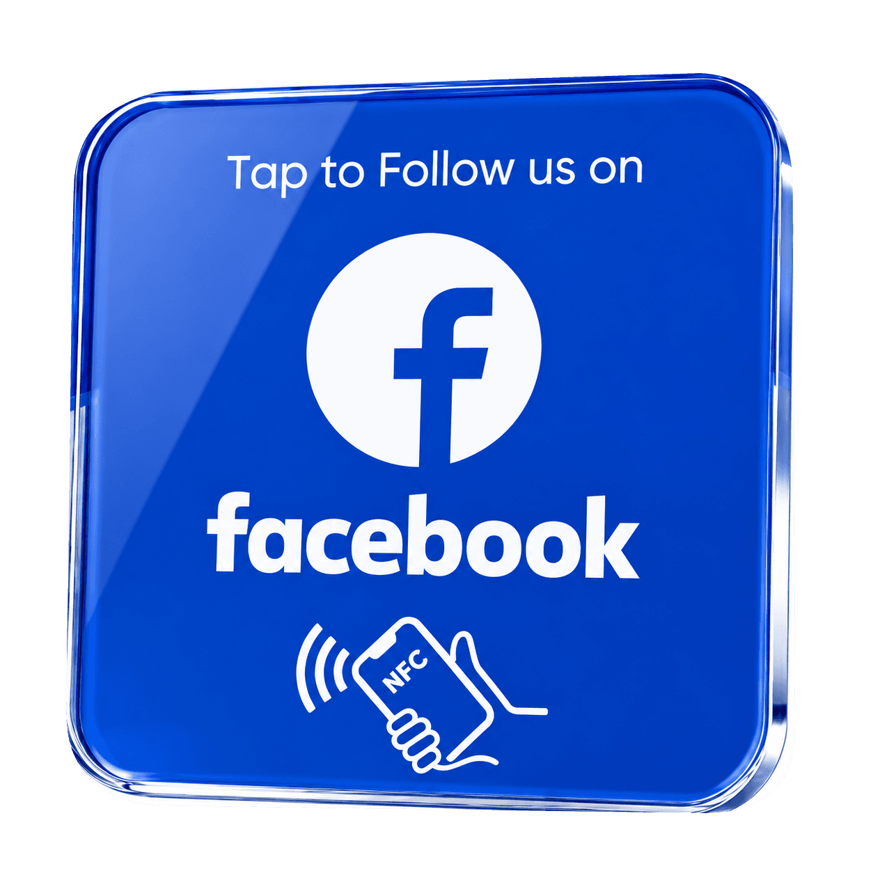 Modrá NFC Facebook karta