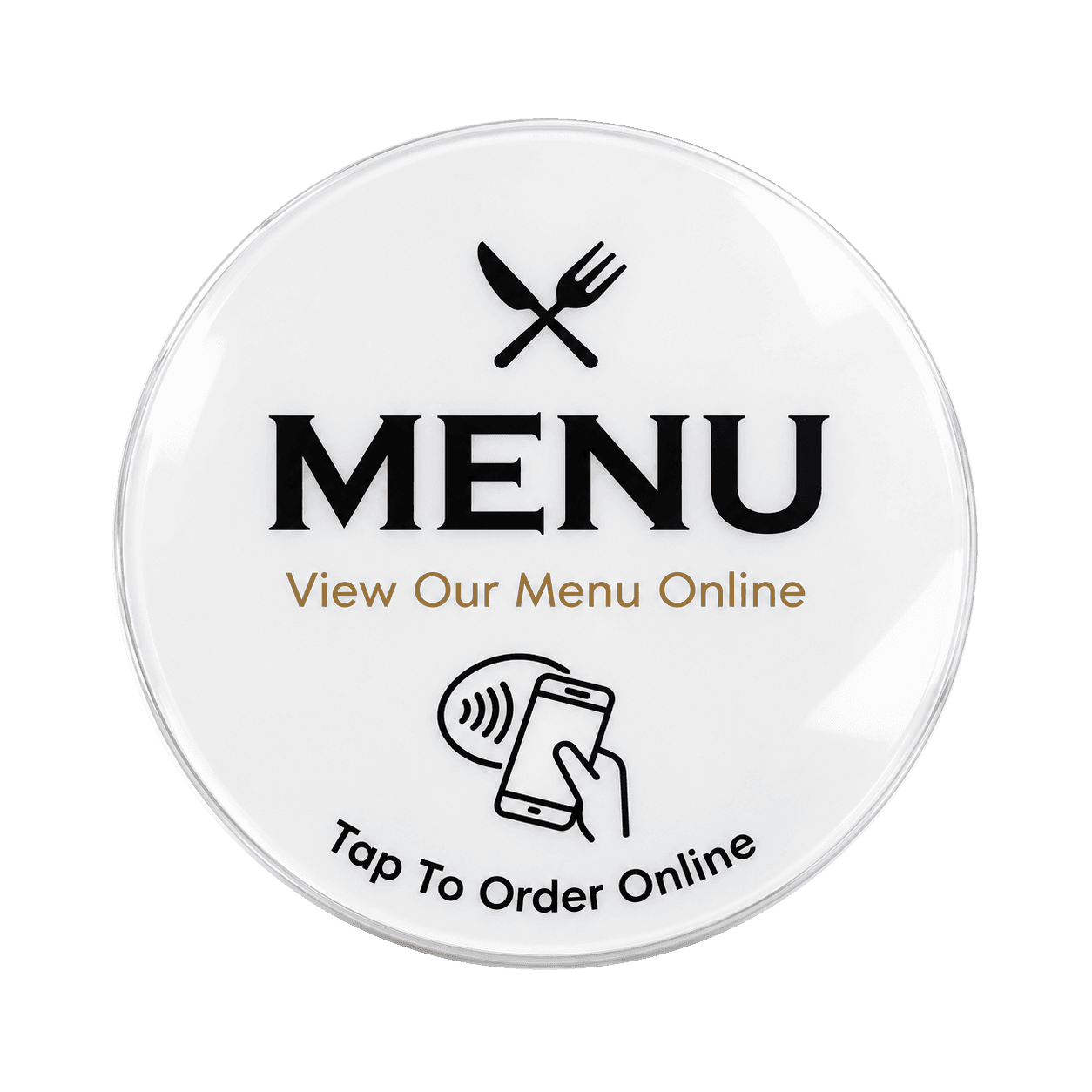 Bílá kulatá NFC Menu Tag