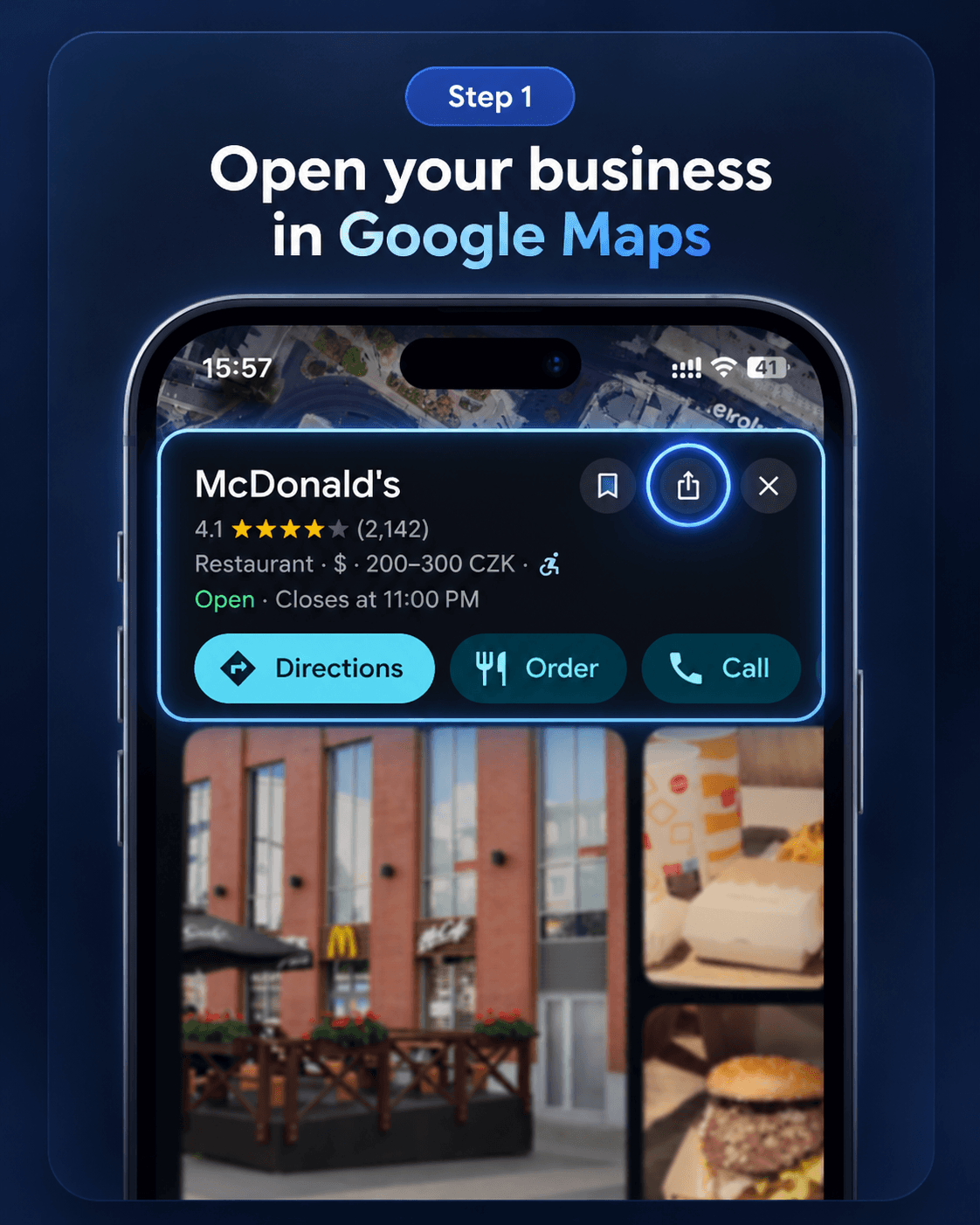 Business listing in Google Maps